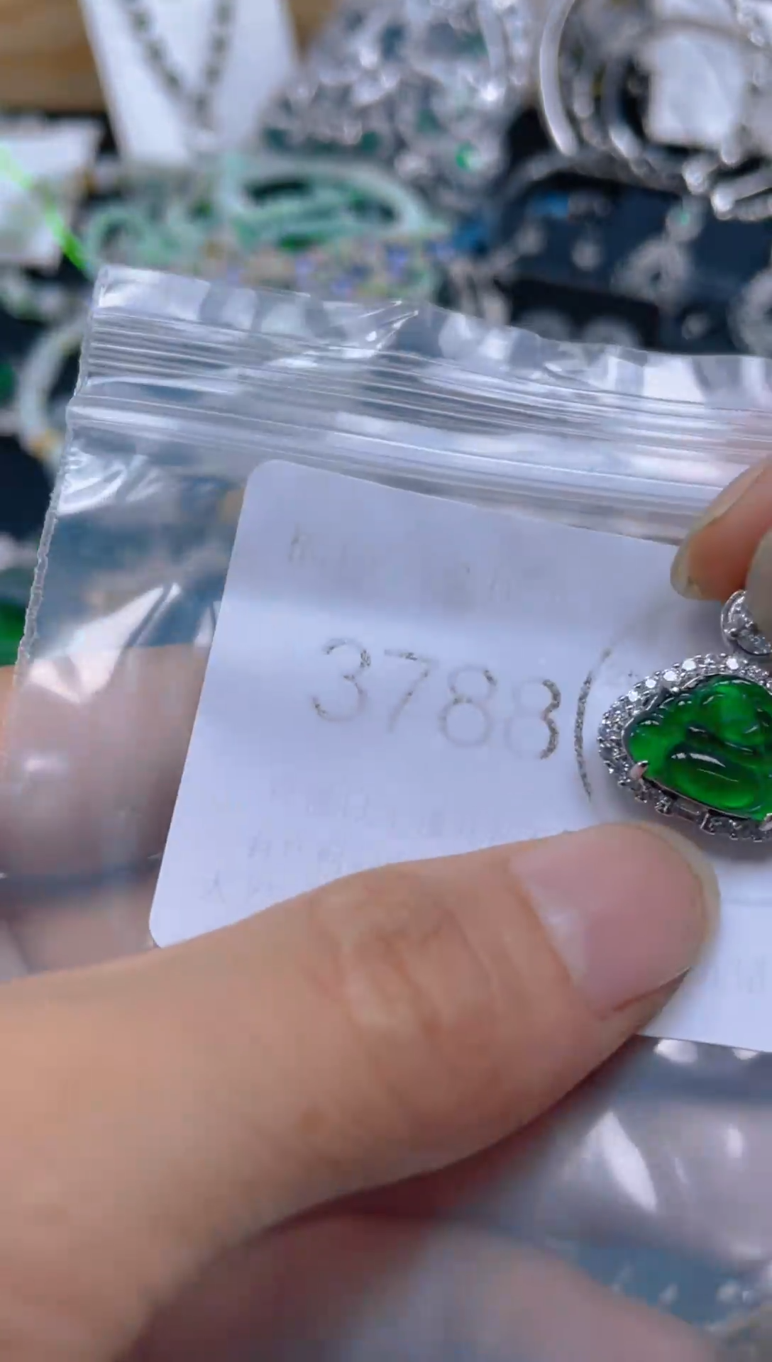 颈饰未镶嵌翡翠.