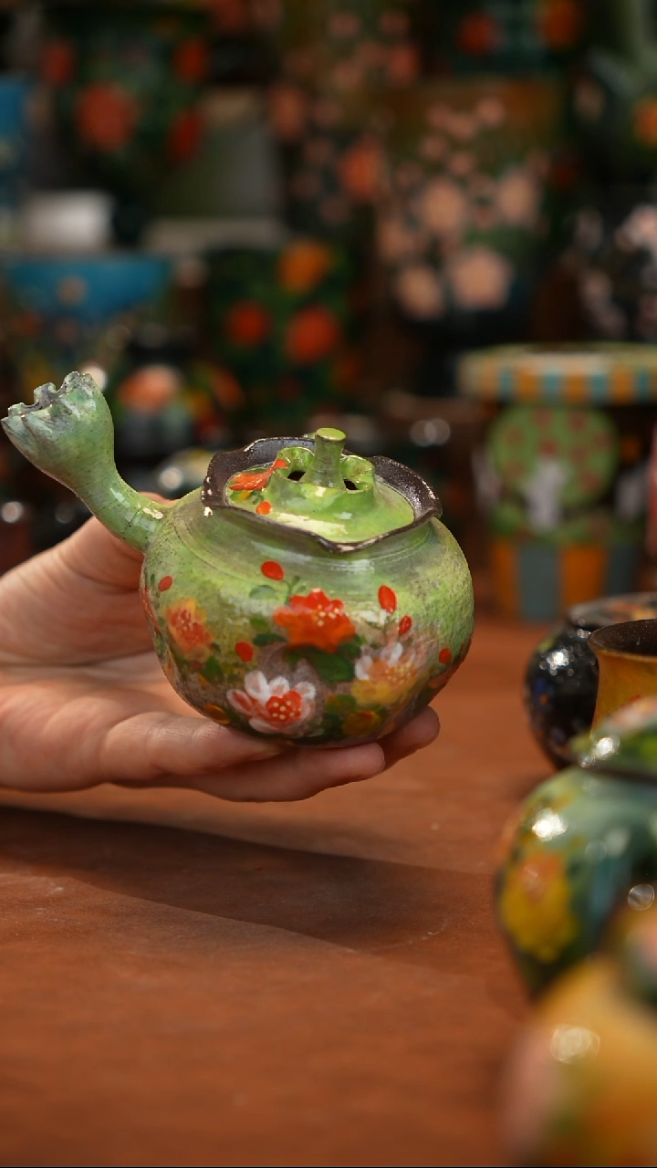 紫砂油画   釉下彩   壶