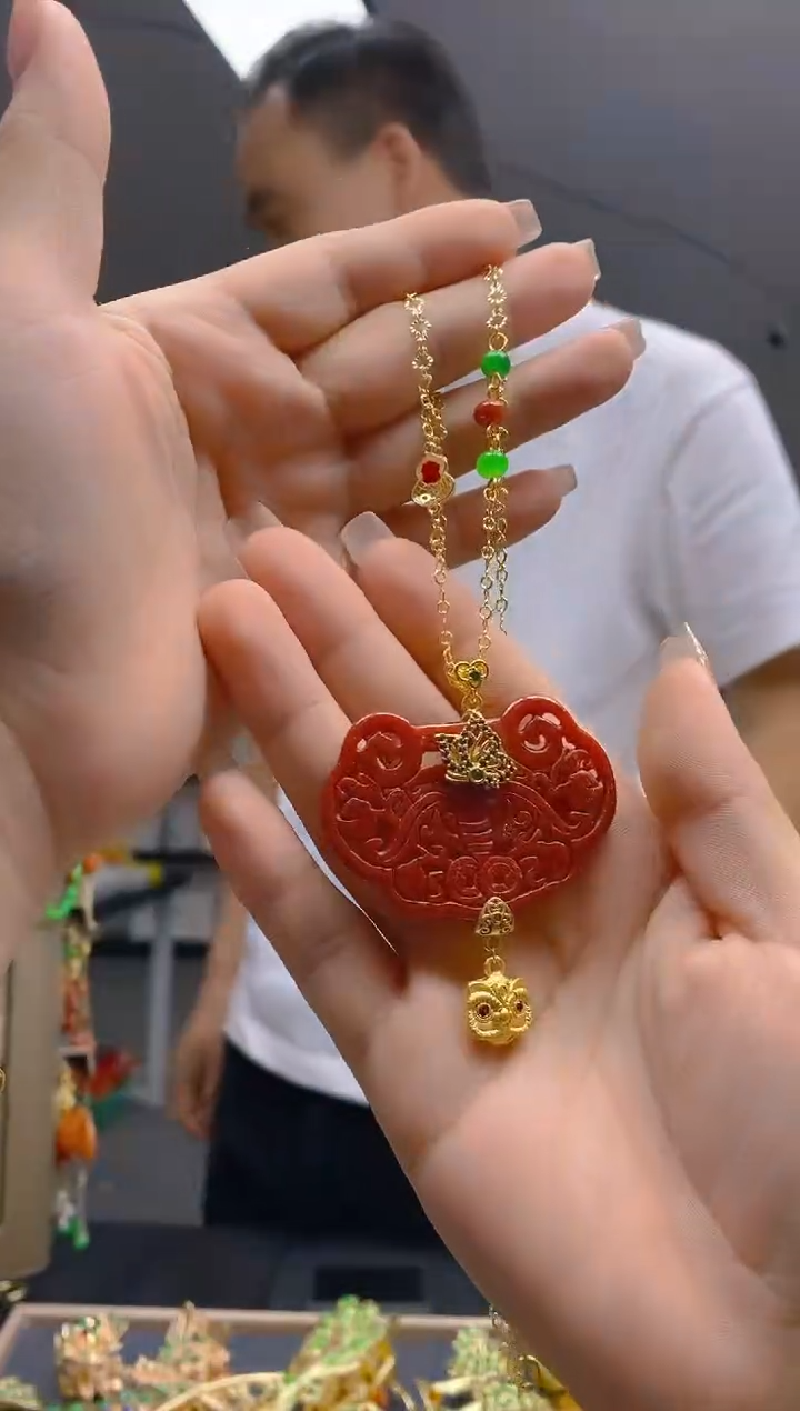 【闪购商品】翡翠耳饰合金292翡翠锁骨链