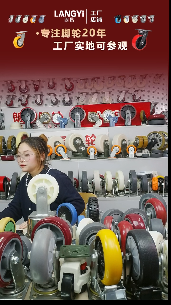 6寸重型白尼龙2个定向+2个万向