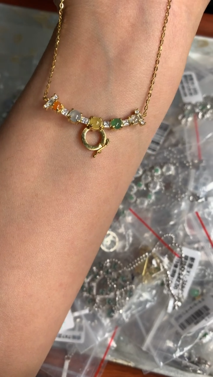 银S925镶嵌戒指翡翠项链