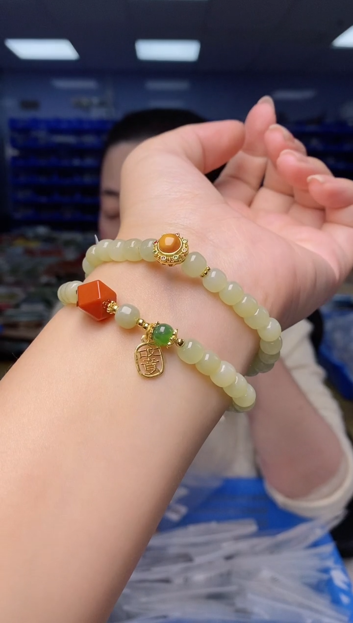 【闪购商品】和田玉手链未镶嵌DSL8445   