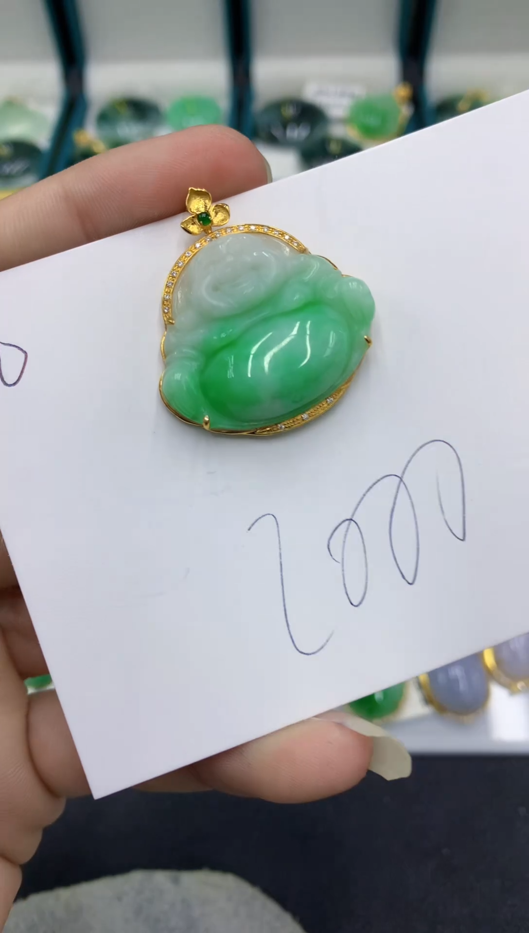 【闪购商品】翡翠颈饰18K金镶嵌翡翠