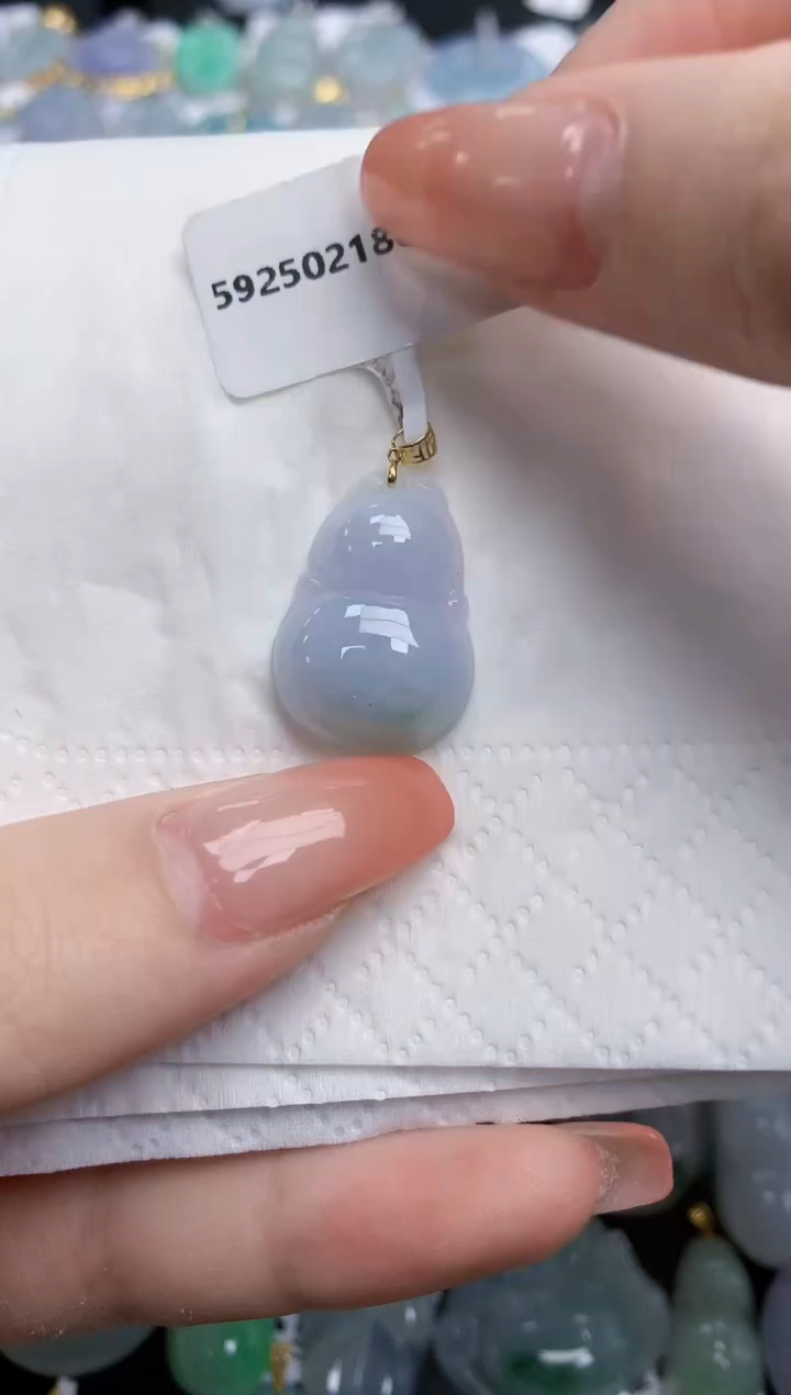 【闪购商品】翡翠颈饰18K金镶嵌天然缅甸翡翠A货