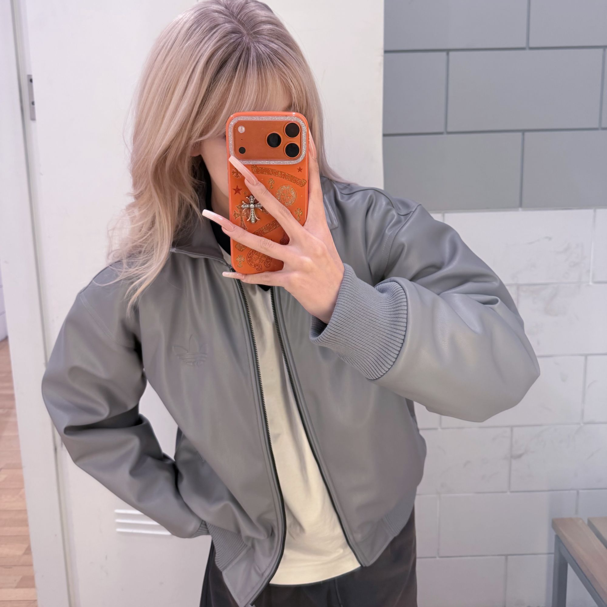 Adidas三叶草MHERPAPUJACKET休闲运动宽松夹克外套  IA7525