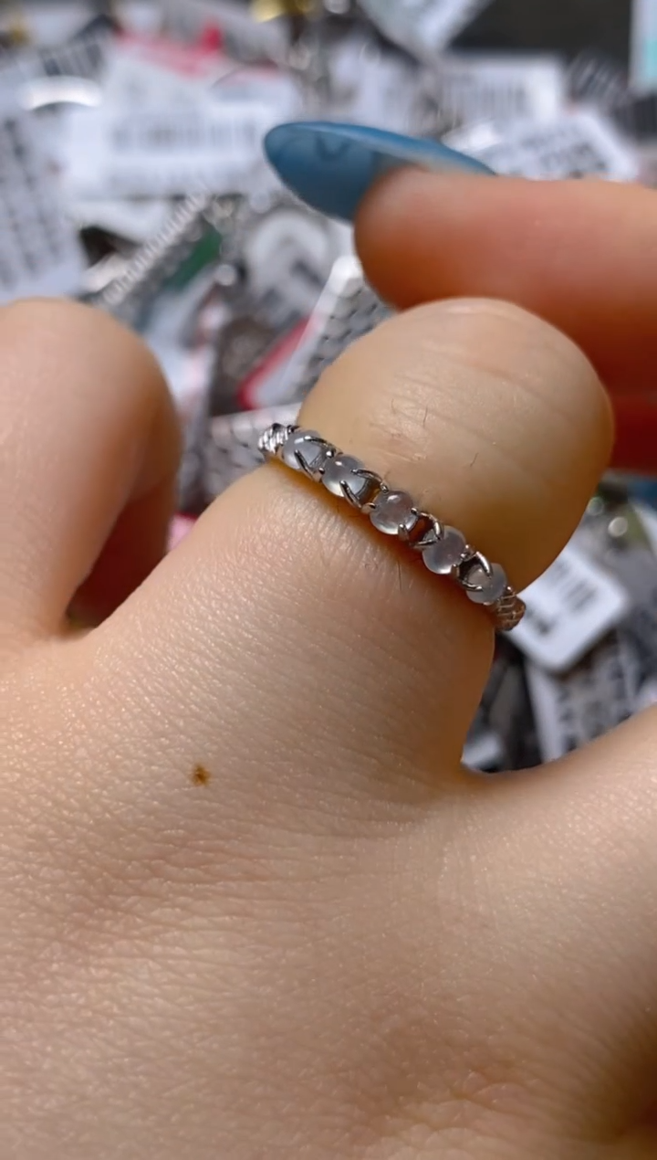 银S925镶嵌戒指翡翠百内无证书