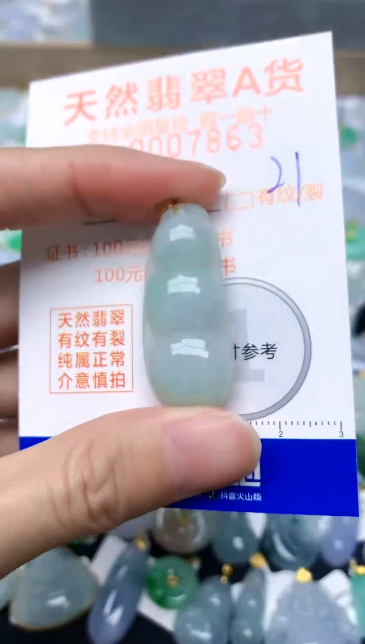 【闪购商品】翡翠颈饰18K金镶嵌21天然A货翡翠