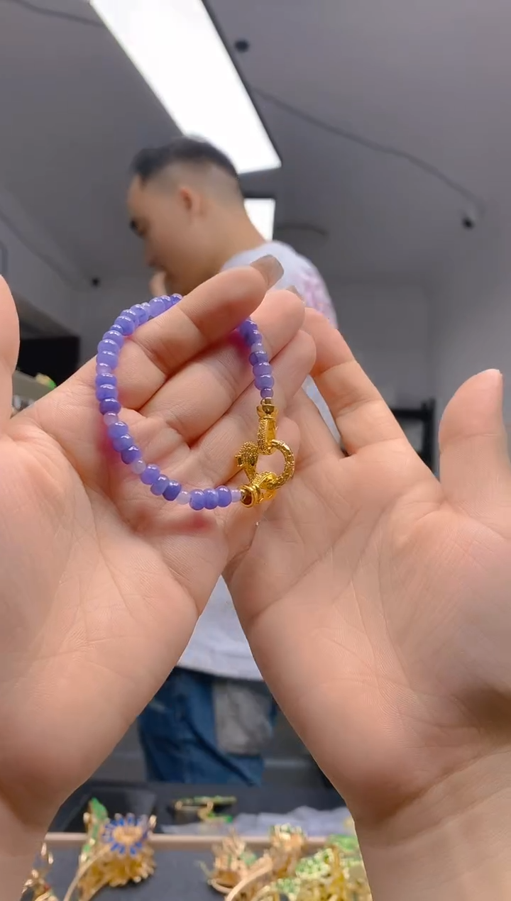 【闪购商品】翡翠耳饰合金355翡翠手链
