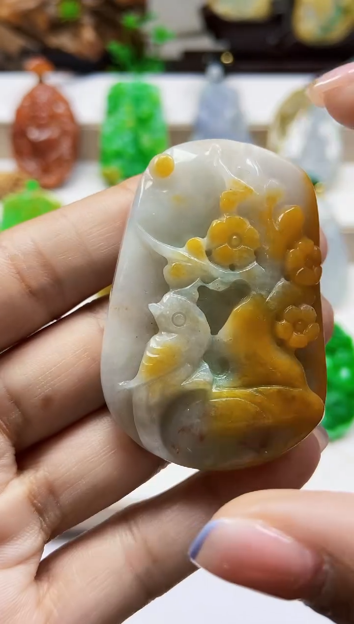 颈饰未镶嵌翡翠翡翠A货