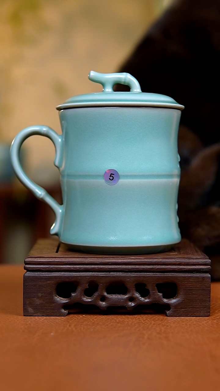 杯z***g仿古青绿竹节办公杯一级