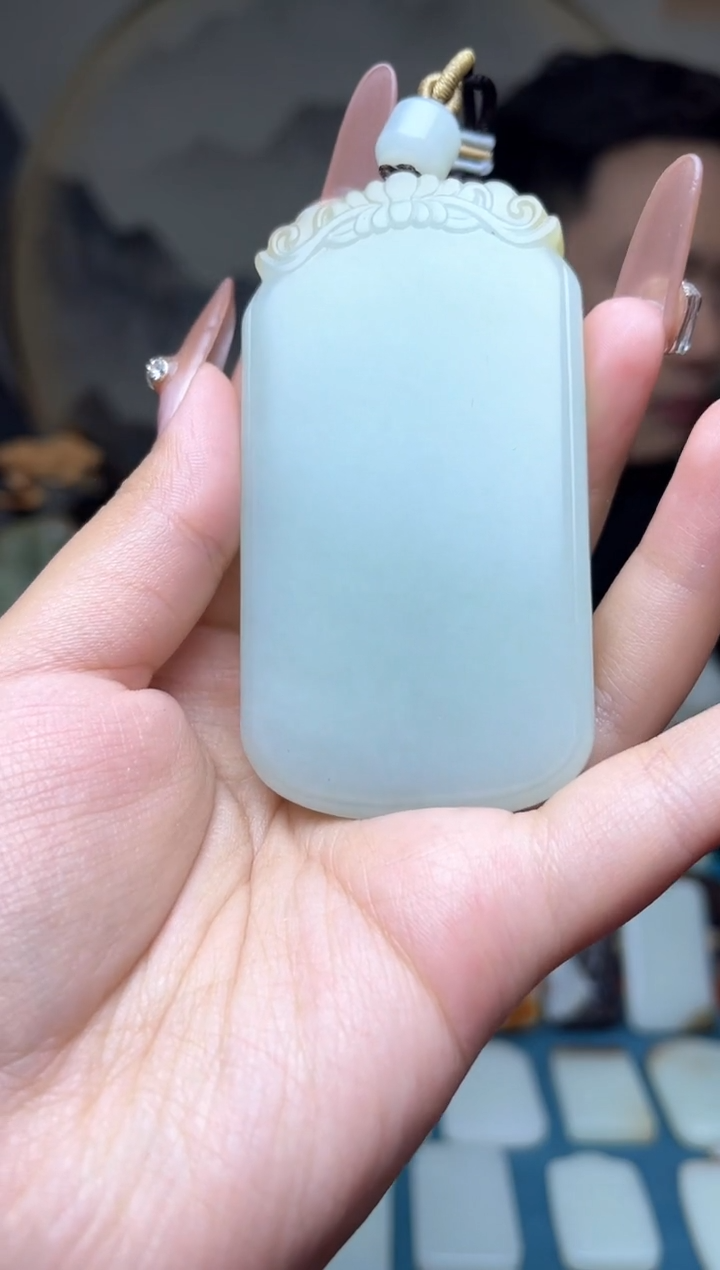 和田玉未镶嵌吊坠58