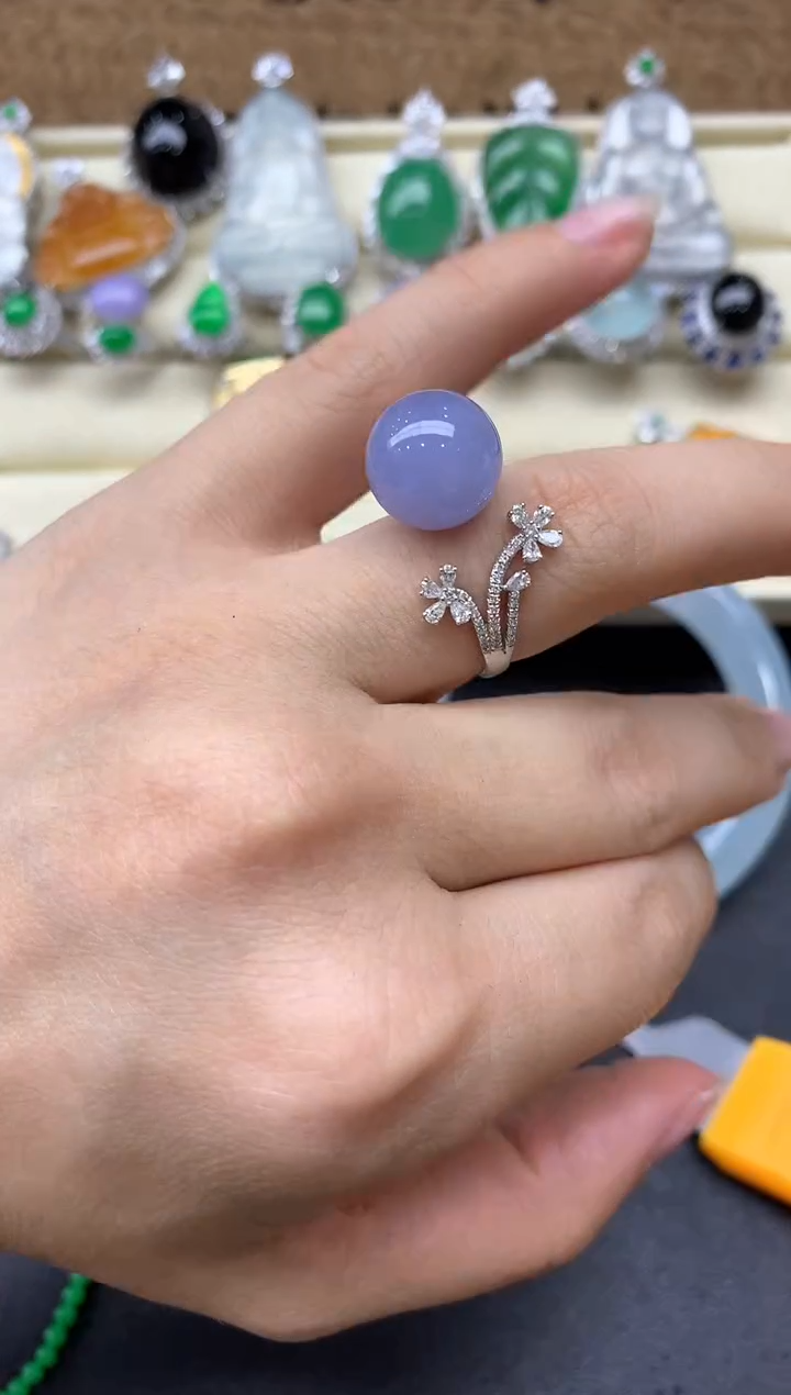 【闪购商品】翡翠戒指18K金镶嵌487-中国好珍宝