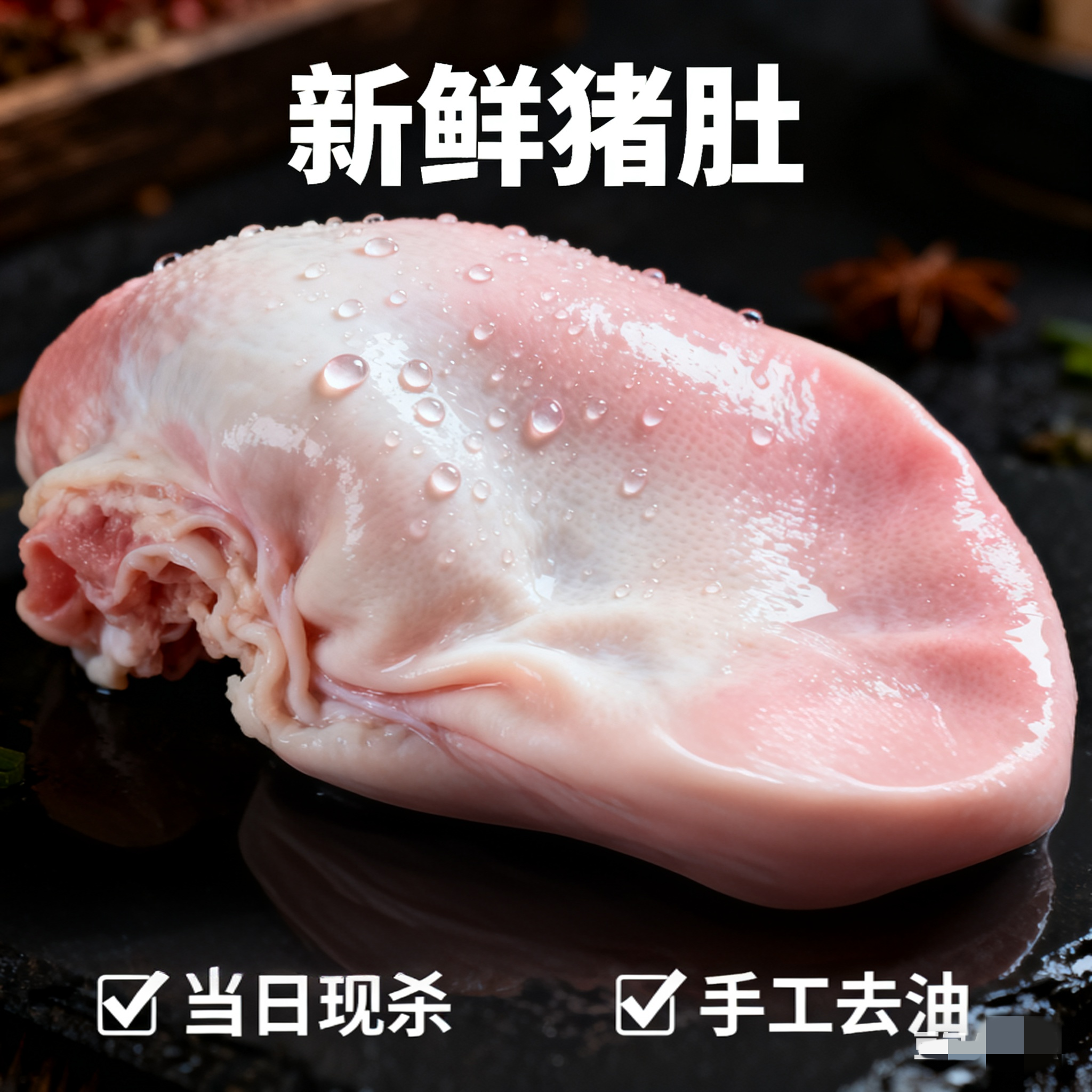 贵州土猪去油去膜精修新鲜猪肚子土猪肚生鲜（顺丰冷链发货）生猪肚