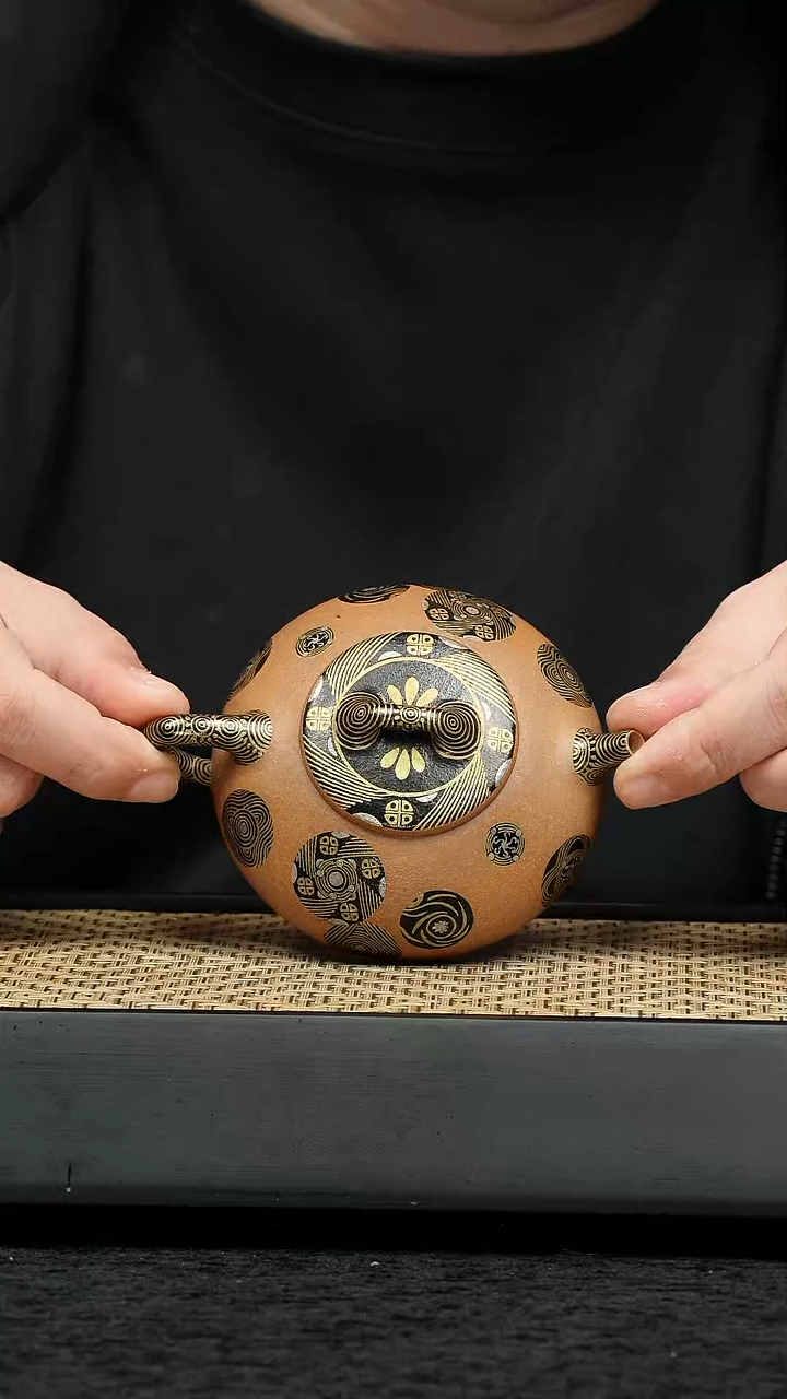 茶壶紫砂五堂 梵露升皮球花