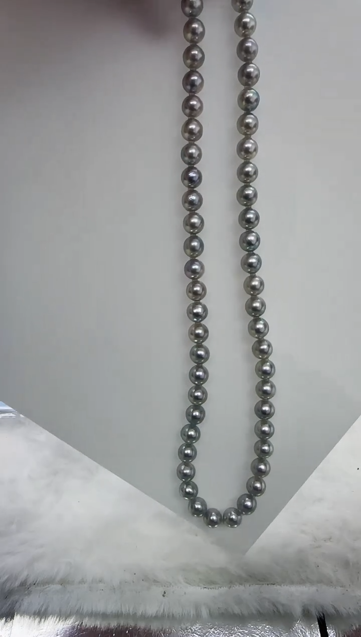 【闪购商品】海水珍珠DA未镶嵌灰珠串7 t712