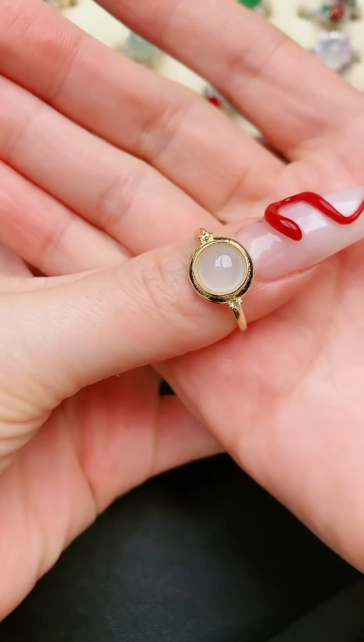 【闪购商品】翡翠戒指银S925镶嵌....