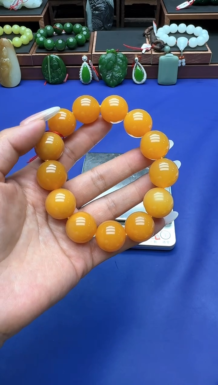 【闪购商品】石英质玉（缅黄）手串未镶嵌mh19