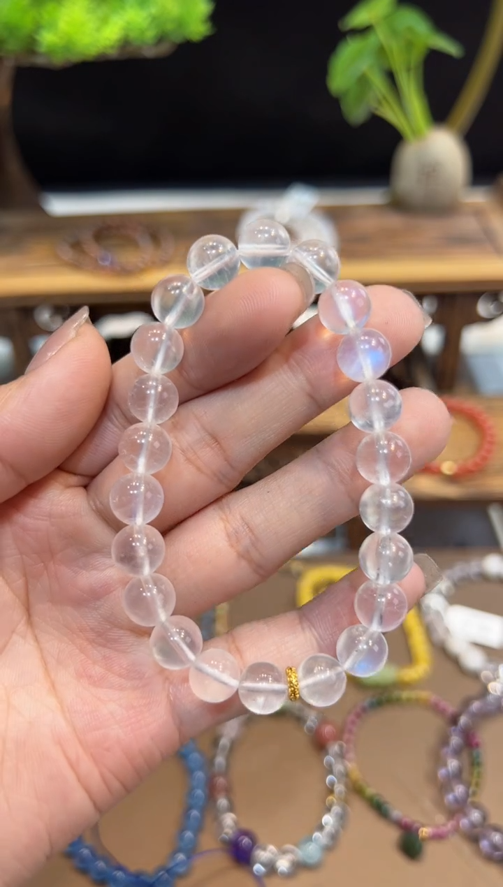 【闪购商品】长石手链18K金镶嵌手饰@@