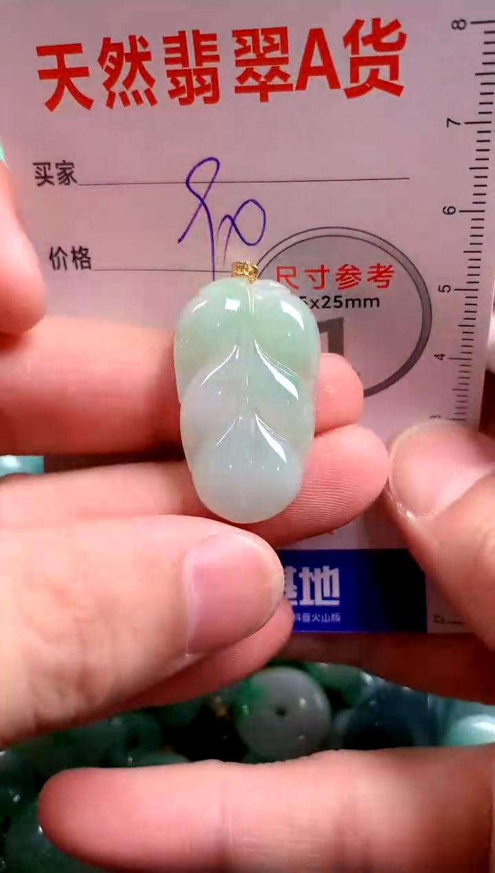 翡翠18K金镶嵌颈饰13004907