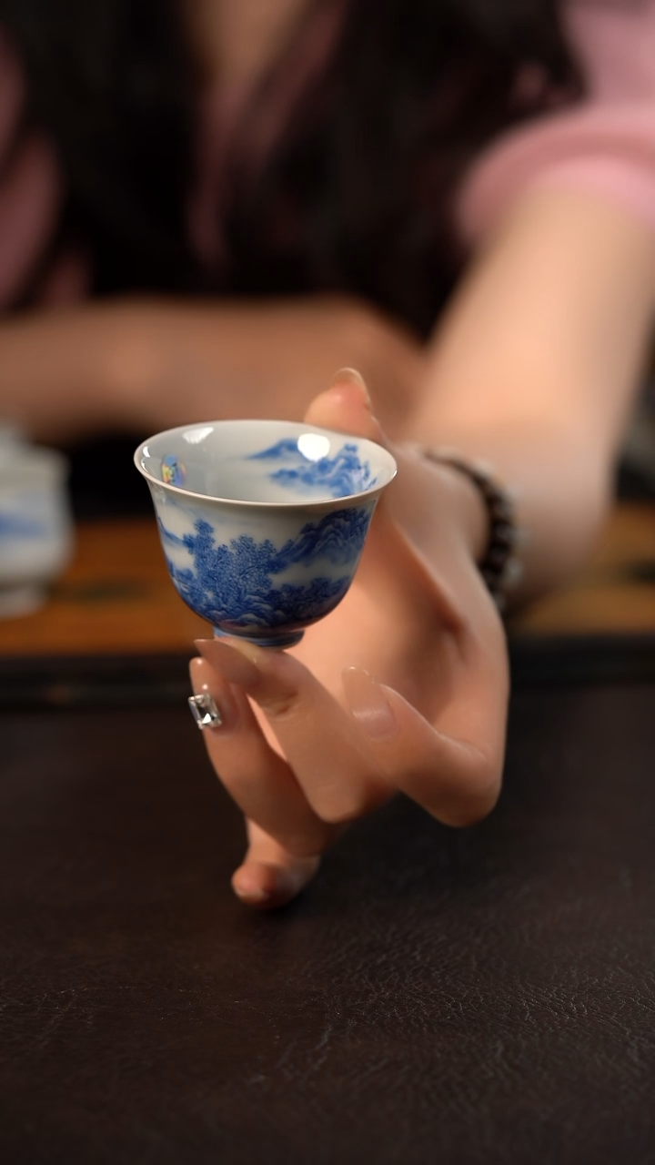 杯预售聚澜堂重工山水铃铛杯 随机四只