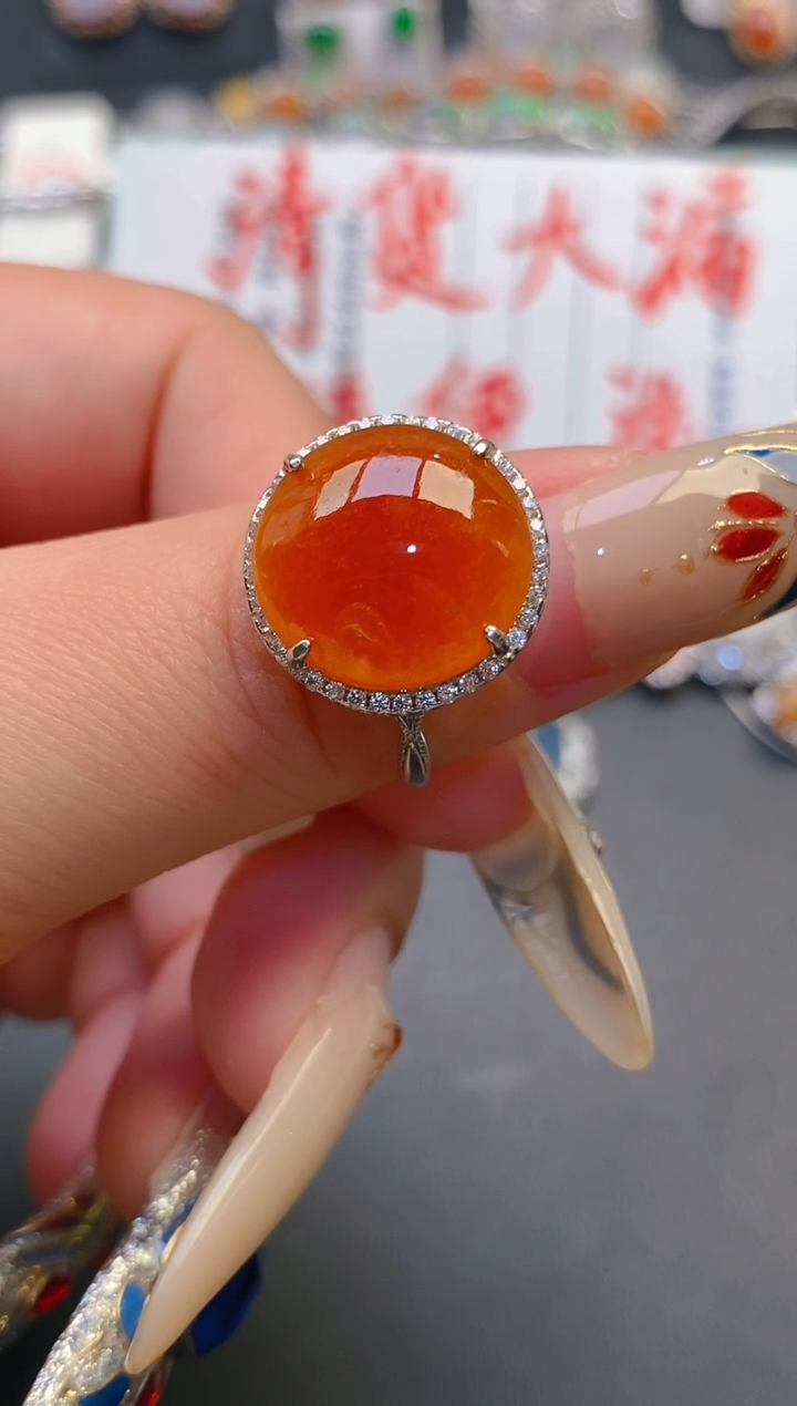【闪购商品】翡翠耳饰银S925镶嵌天然A货翡翠1