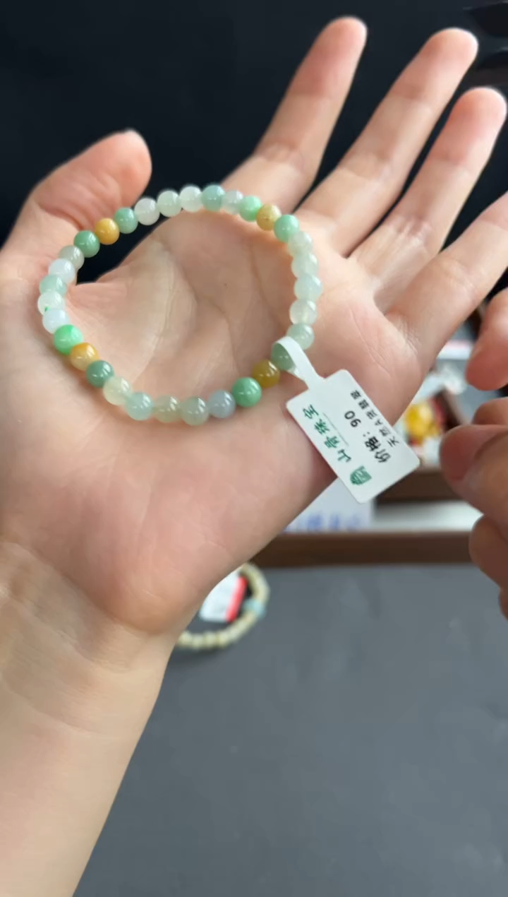 未镶嵌手串翡翠4707买断