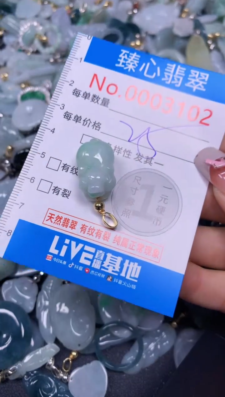 【闪购商品】翡翠颈饰未镶嵌含绳0003102