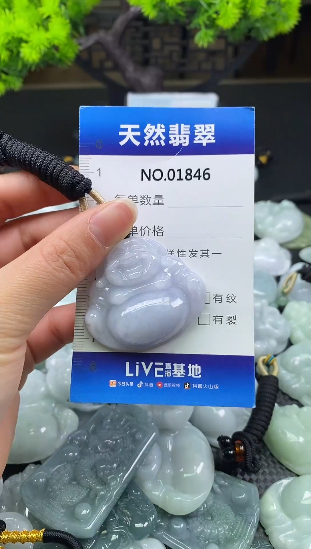 颈饰未镶嵌翡翠天然缅甸翡翠1846