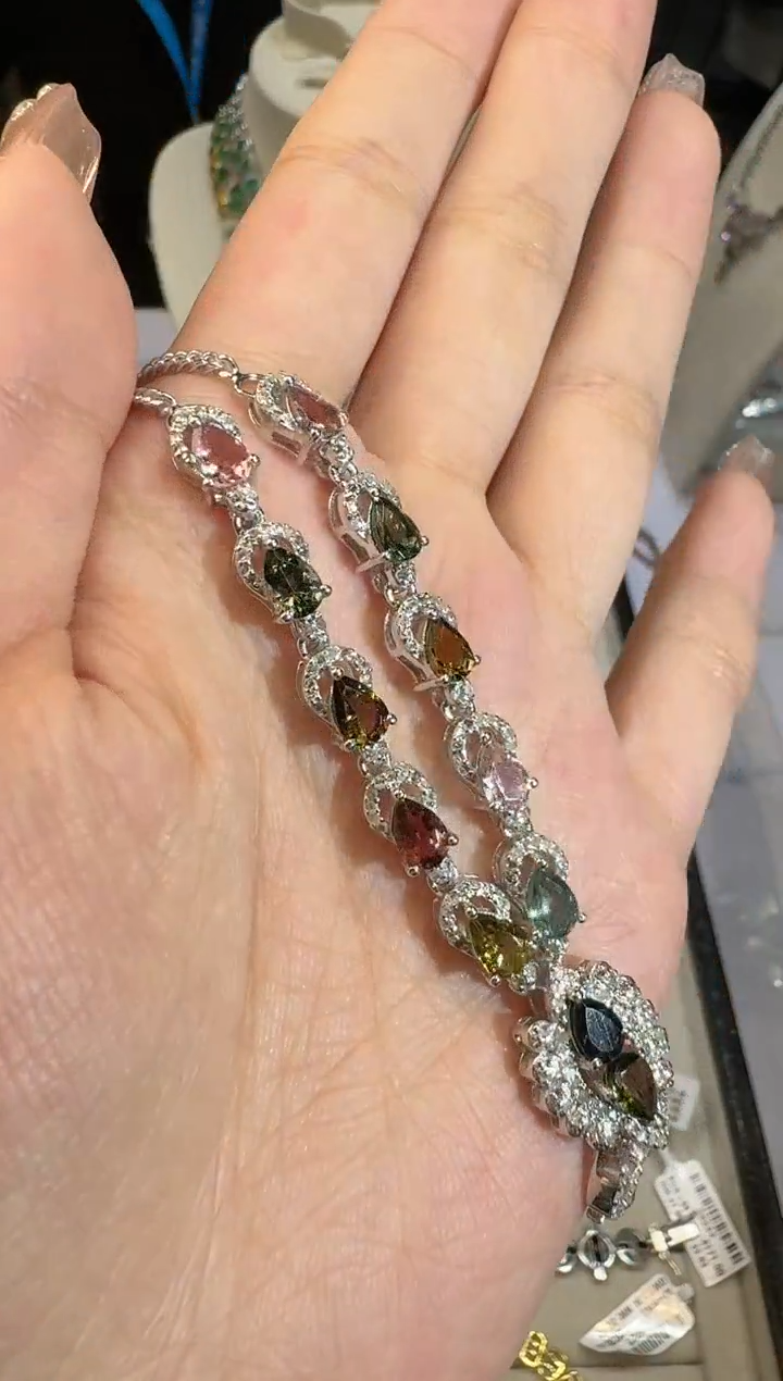 【闪购商品】定制碧玺套链未镶嵌套链