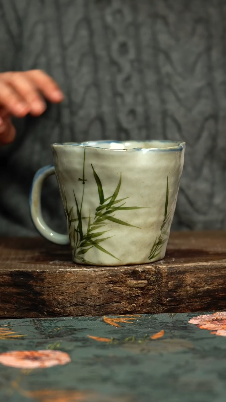 【闪购商品】杯釉下彩手工手绘同款陶器