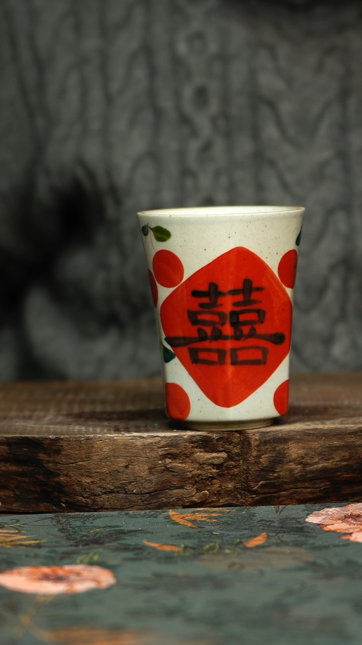 【闪购商品】杯釉下彩手工手绘同款陶器