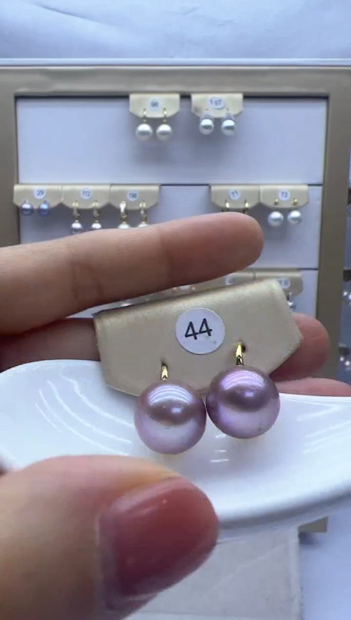 【闪购商品】淡水珍珠耳饰银S925镶嵌44