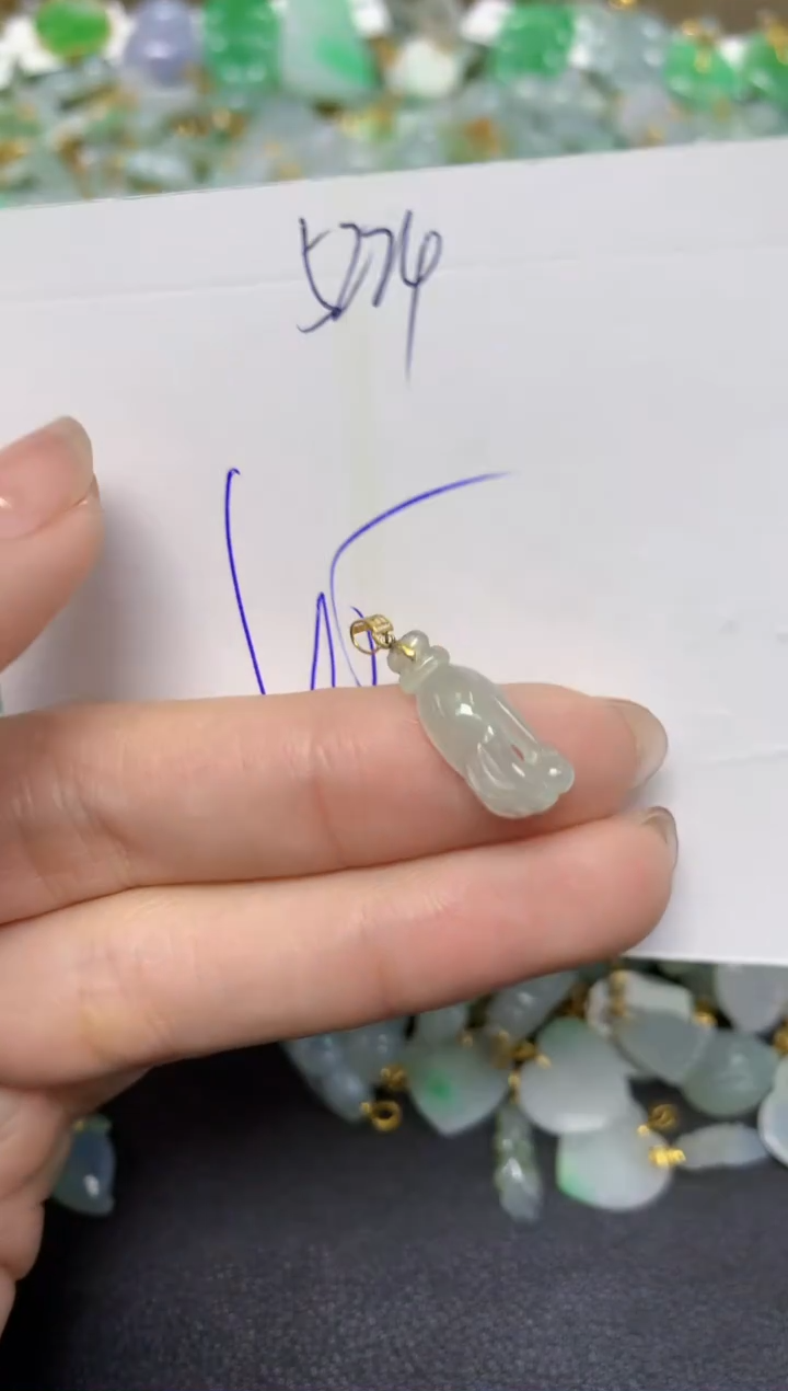 【闪购商品】翡翠颈饰18K金镶嵌天然翡翠A货