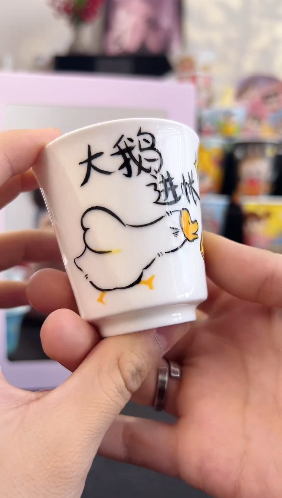 【闪购商品】摆件手工手绘陶瓷小杯杯