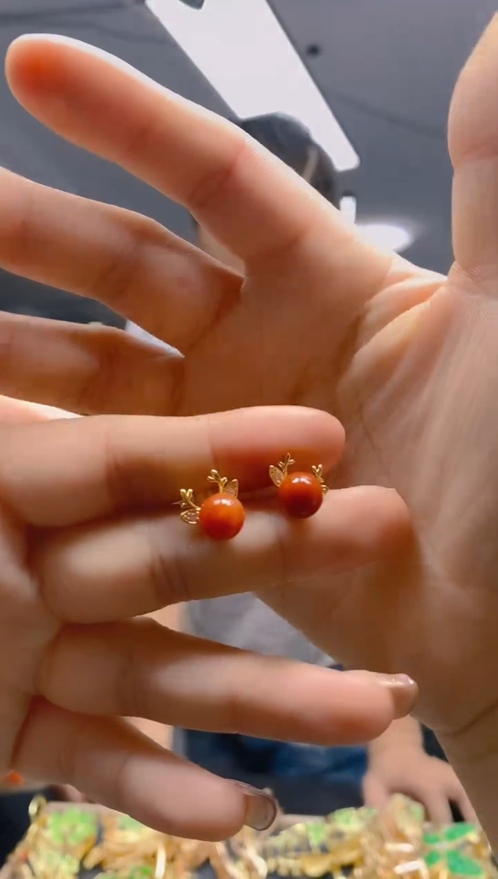 【闪购商品】翡翠耳饰合金0137翡翠耳钉