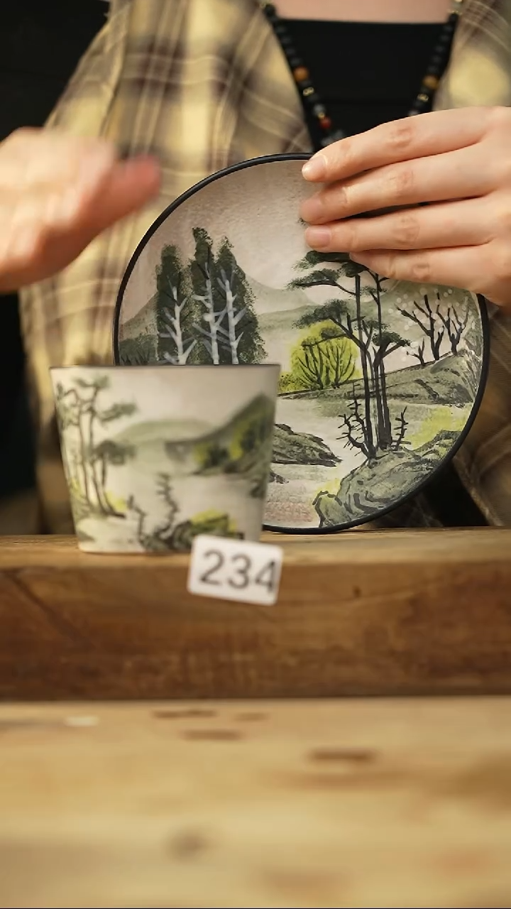 瓷片设计师手作款 手绘系列 秋与歌 