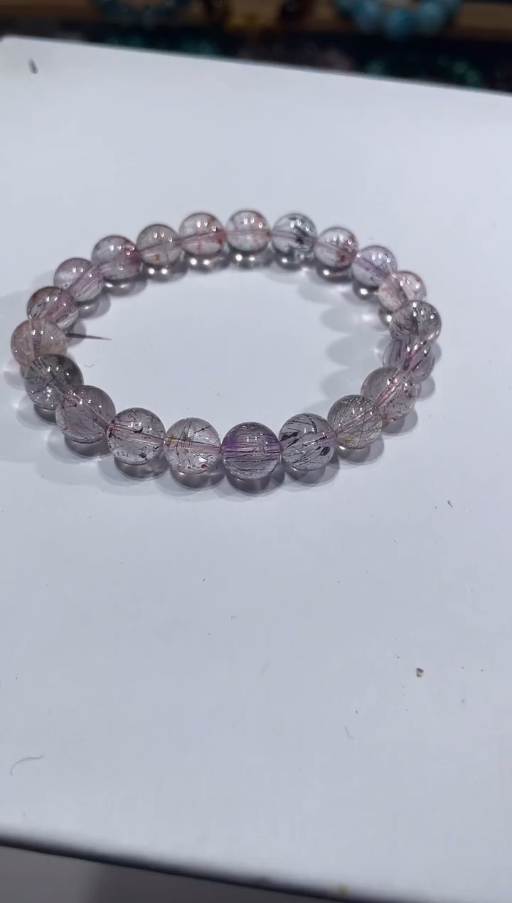 未镶嵌手链水晶A036超七手链9mm