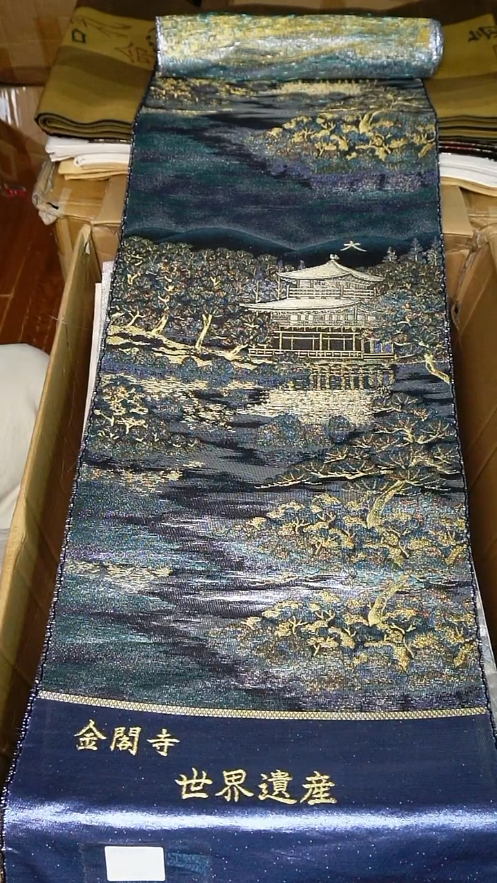 织绣2彩金织金阁寺带反