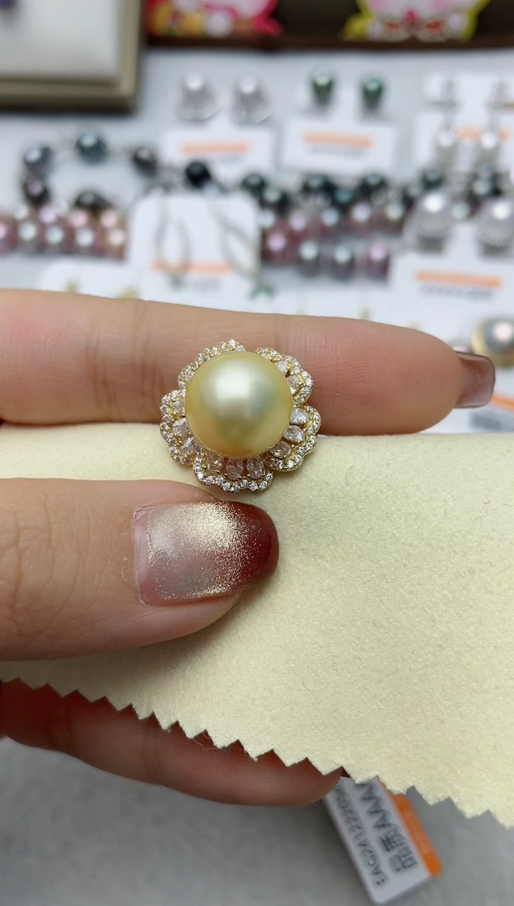 【闪购商品】海水珍珠戒指银S925镶嵌W43