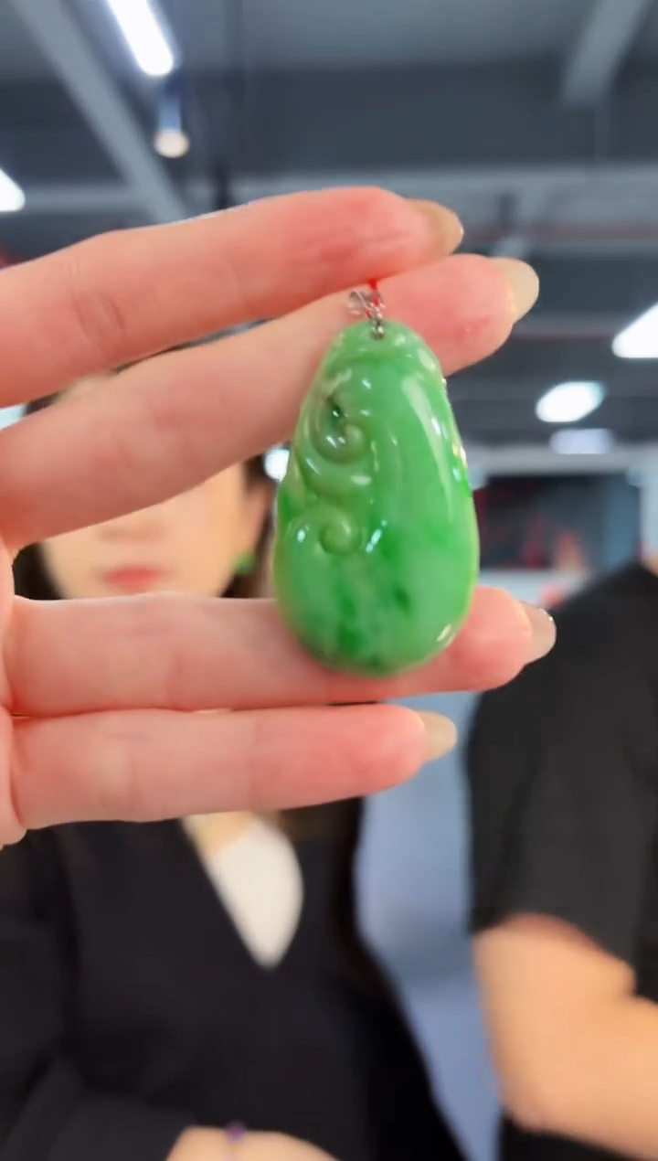 【闪购商品】翡翠颈饰18K金镶嵌缅料A货/支持复检/一件