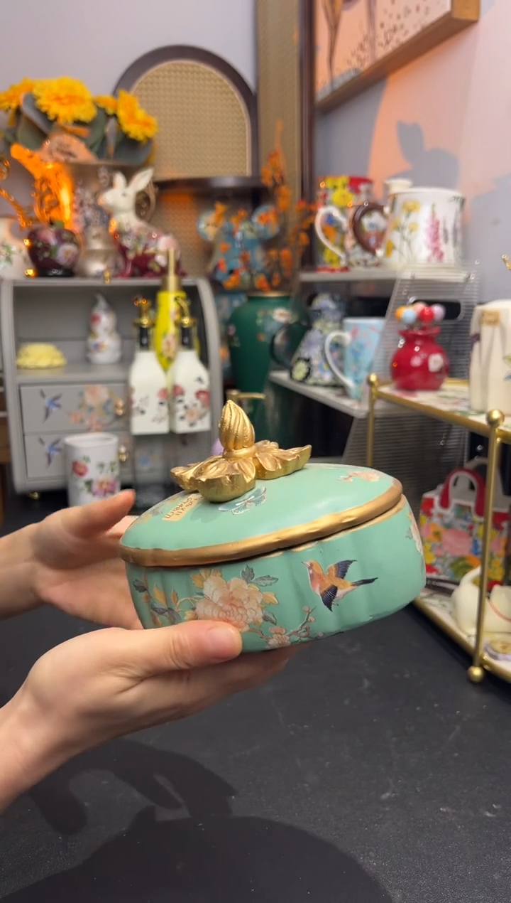 外贸陶瓷家居百货-陶瓷饰品盒