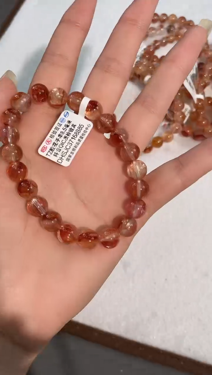 水晶手链未镶嵌7号胶花单圈8mm