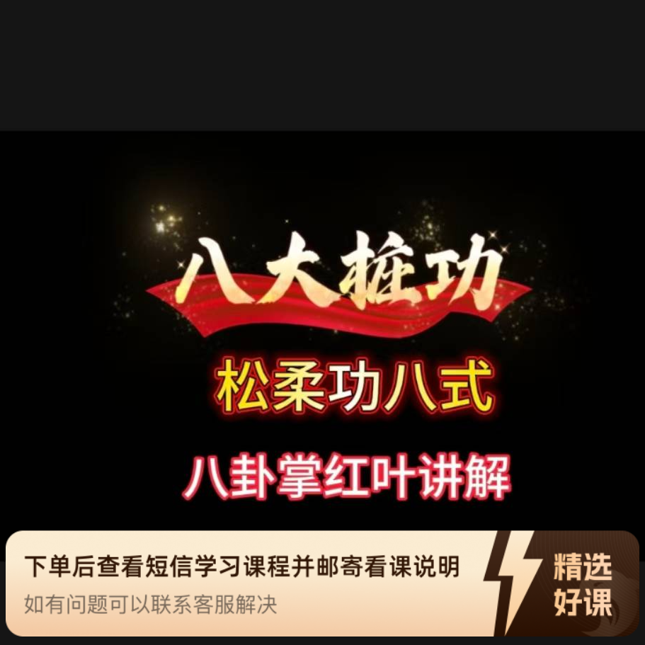 内家拳无极八桩法（八大桩功）课程（留意短信解锁课程）