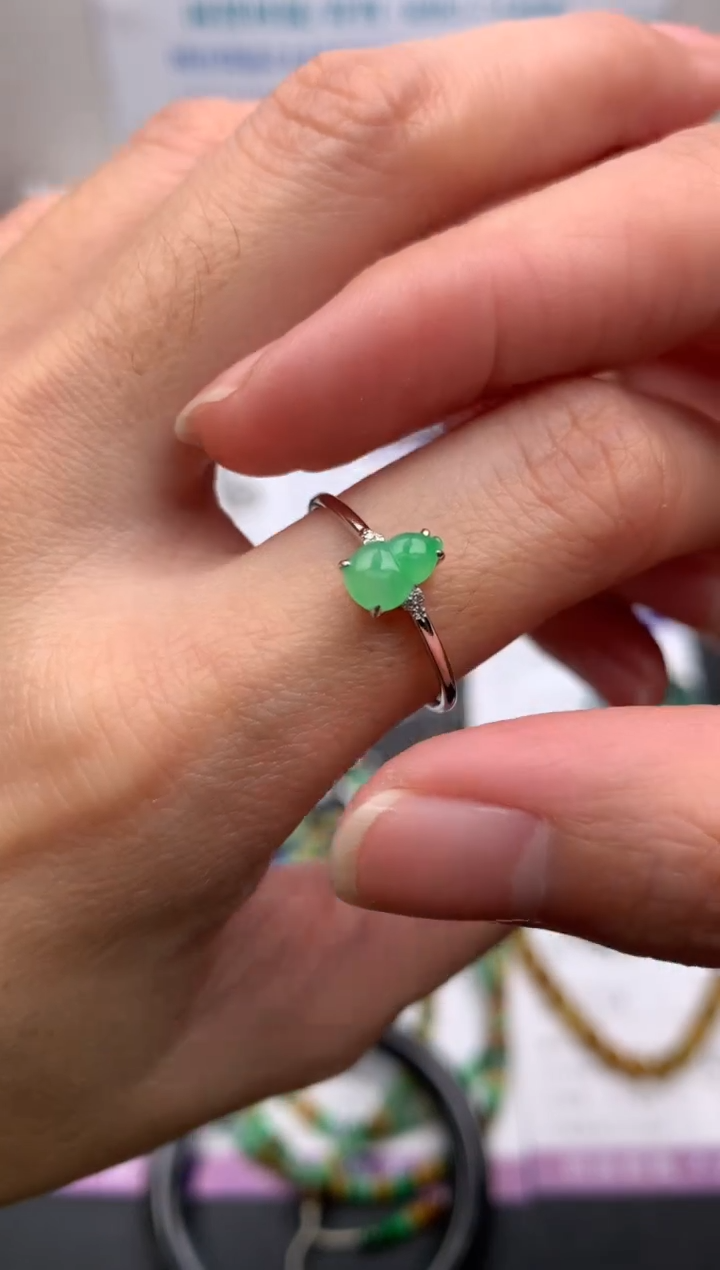 【闪购商品】定制翡翠18K金镶嵌模式推广期24小时鉴赏期