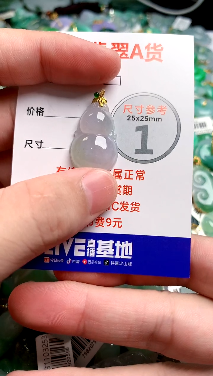 翡翠18K金镶嵌颈饰0180890047