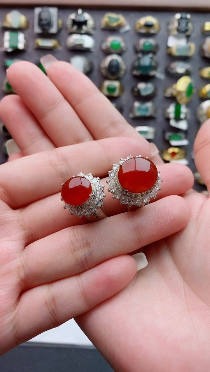 未镶嵌戒指翡翠S***￥天然翡翠男戒