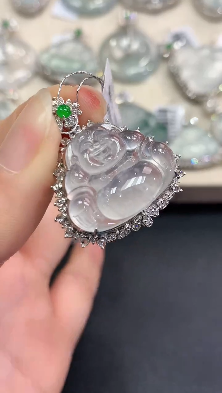 【闪购商品】翡翠颈饰18K金镶嵌C113    