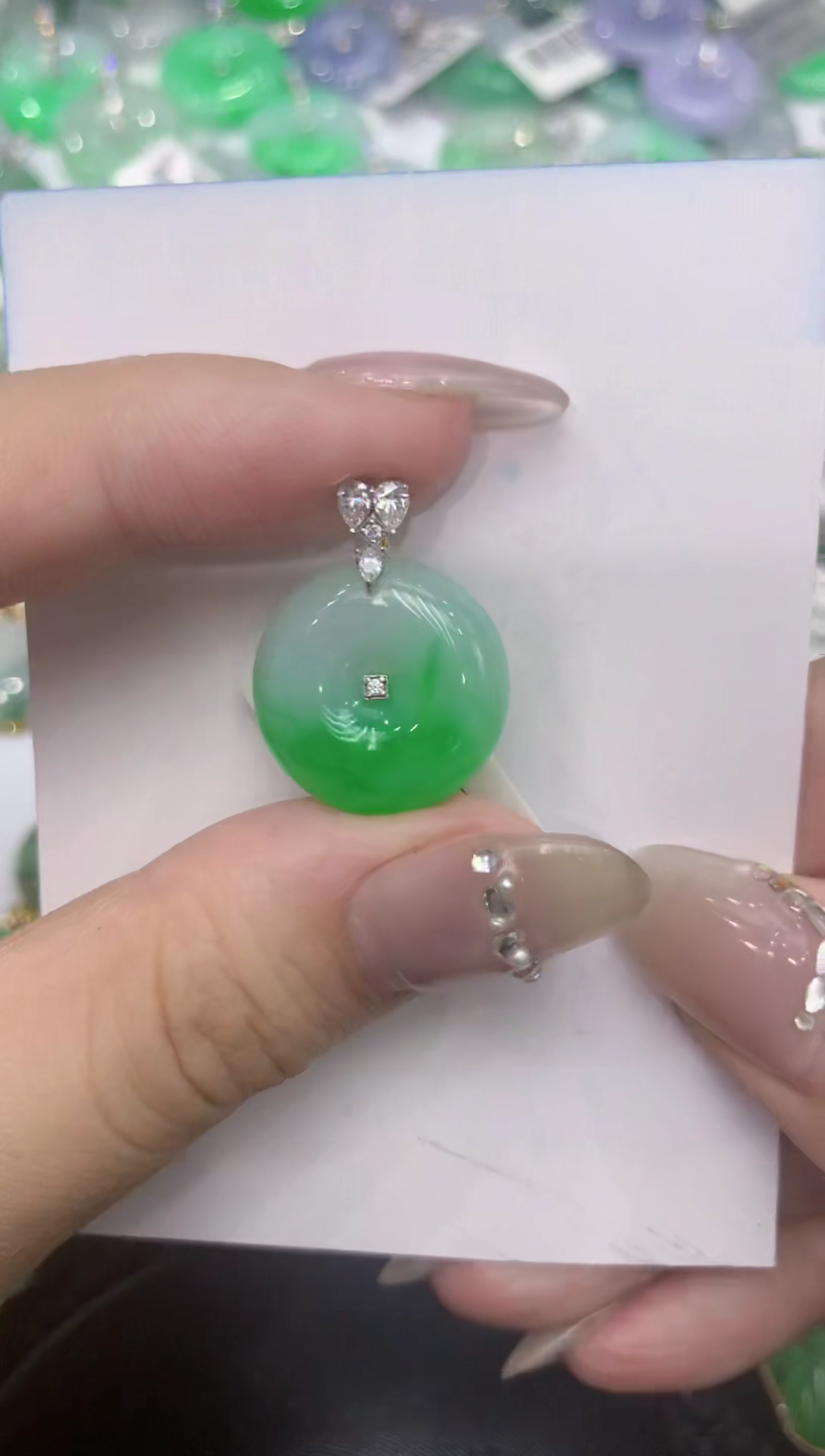 【闪购商品】翡翠颈饰18K金镶嵌222222222