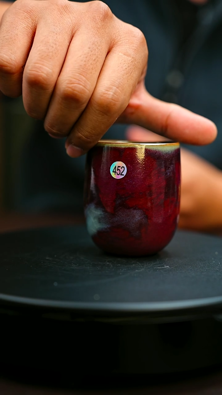 452#原矿钧瓷炉钧釉闻香杯