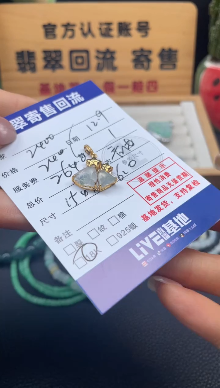 颈饰18K金镶嵌翡翠10151647